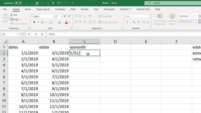 Use EDATE, EOMONTH, and NETWORKDAYS in Excel смотреть онлайн