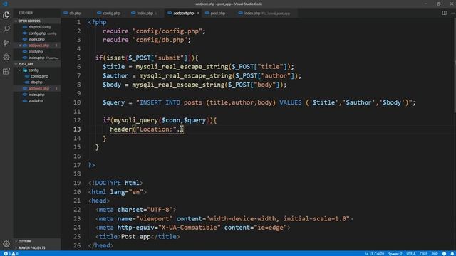 PHP and MySQL Blog App Tutorial #2 CRUD App Build an App with Vanilla PHP смотреть онлайн