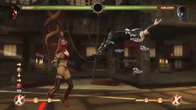 Mortal Kombat 9 - Skarlet обучение + комбо