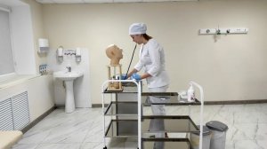 Уход за назогастральным зондом (если проба проводится шприцем Жане)