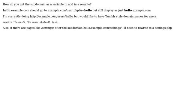 DevOps & SysAdmins: nginx rewrite subdomain to file as a variable смотреть онлайн