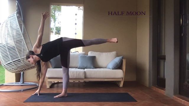 Yoga Half Moon Pose Technique смотреть онлайн