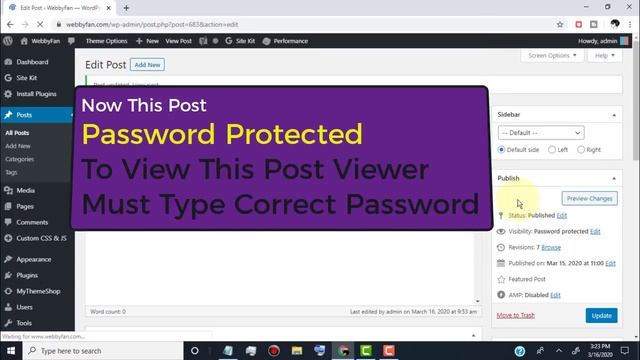 How to Password Protected Posts and Pages in WordPress Website смотреть онлайн