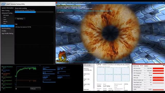 ASUS G751JY CPU+GPU Stress Test смотреть онлайн