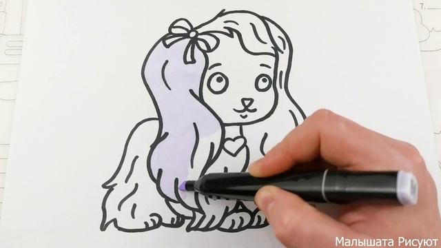 Как нарисовать Собачку ? Малышата Рисуют ? /#35 смотреть онлайн
