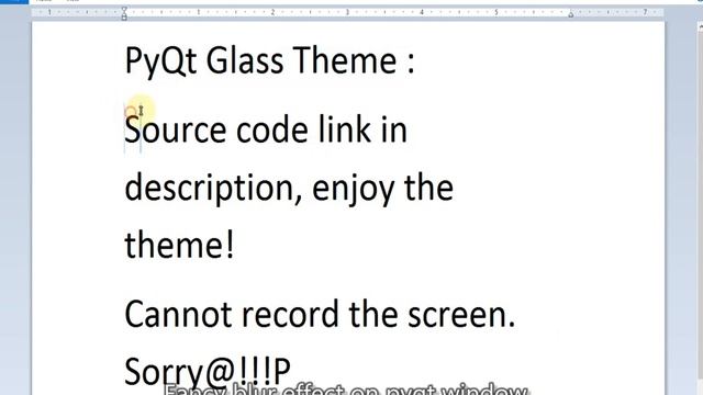 Moder Glass GUI App in Python Framework - PyQt5 смотреть онлайн