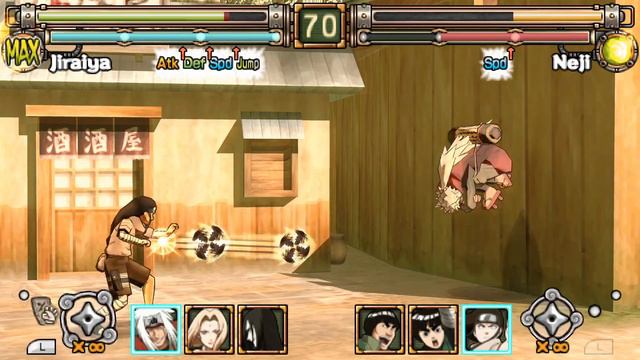 Naruto: Ultimate Ninja Heroes (PPSSPP) PSP Team Battle Gameplay 4K смотреть онлайн
