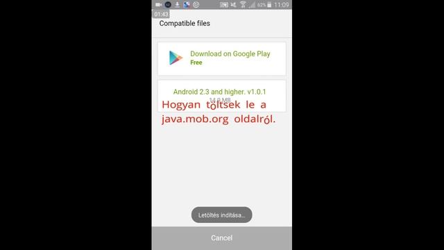 Hogyan töltsünk le a java.mob.org-ról játèkot ès telepítsük. смотреть онлайн