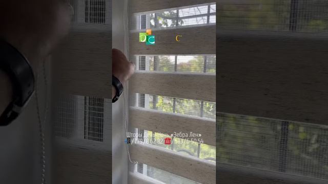 Рулонные шторы День-Ночь с тканью «Зебра Лен» #жалюзитирасполь #жалюзипмр #приднестровье #ролеты смотреть онлайн