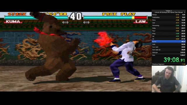 Tekken 3 Unlock All Endings Speedrun 1:18:19