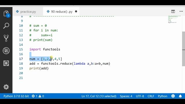Reduce in Python || Python tutorial смотреть онлайн