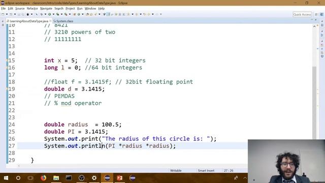 CIS 1068 - Data Types in Java смотреть онлайн