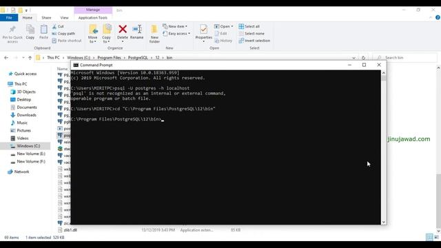 Open postgreSQL through command prompt in windows PC смотреть онлайн