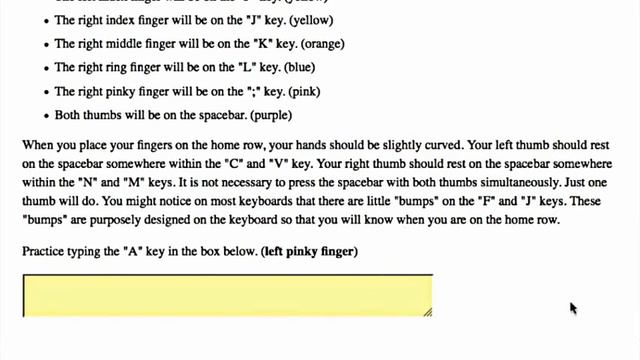 Learning to type using the home row keys смотреть онлайн