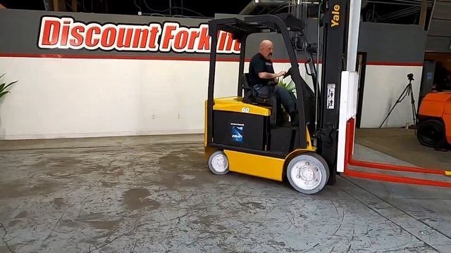 YALE ERC060VG 6,000lb Electric #383N - Forklift for Sale смотреть онлайн