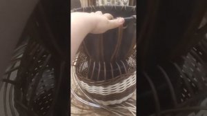 Плетение вазы из искусственного ротанга