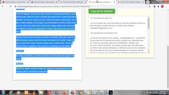 How to Create Wordpress pages privacy policy, contact us, disclaimer, terms and condition, about us смотреть онлайн