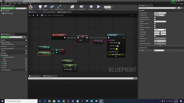 UE4 How to create variables and use in Blueprint смотреть онлайн