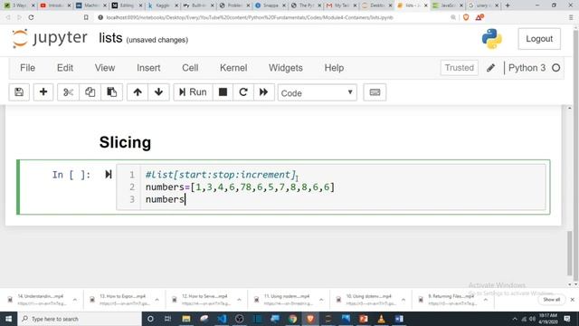 4.1 Python Fundamentals.Lists (Creating,indexing and slicing) смотреть онлайн