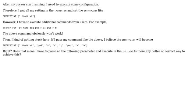 Docker execute multiple commands by passing CMD argument смотреть онлайн