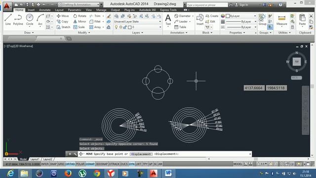 5-)Circle ve Move / AutoCAD Education / смотреть онлайн