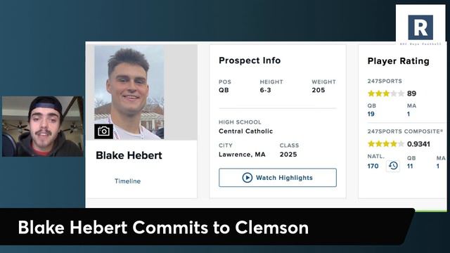 Clemson Tigers Land QB of the Future | Blake Hebert Commits to Clemson | Clemson Football Recruitin смотреть онлайн