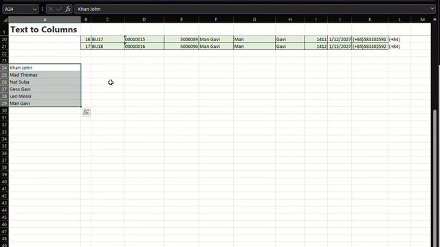 How to Text to Columns in Excel. смотреть онлайн