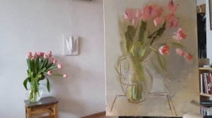 Тюльпаны. Живопись маслом.