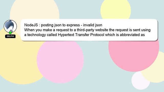 NodeJS : posting json to express - invalid json смотреть онлайн
