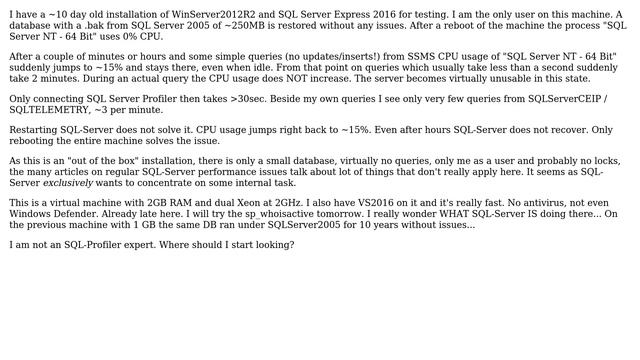 Databases: SQL Server 2016 high idle CPU and queries extremly slow смотреть онлайн