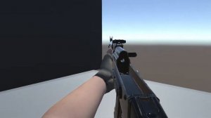Анимация стрельбы и разбор АК 74 в UNITY