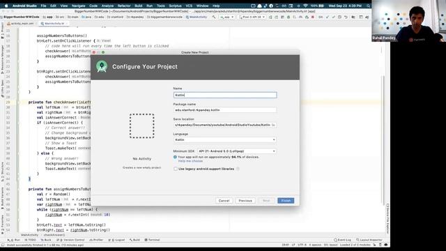 Android Dev - Lecture 2 - Intro to Kotlin смотреть онлайн