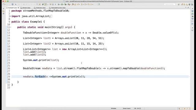 FlatMapToDouble Method of Stream API Video 35 смотреть онлайн