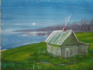 Мастер класс. Гуашь. БАНЬКА