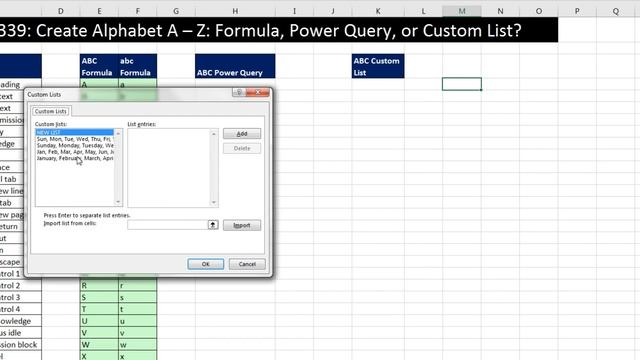 Excel Magic Trick 1339: Create Alphabet A – Z: Formula, Power Query, or Custom List? смотреть онлайн