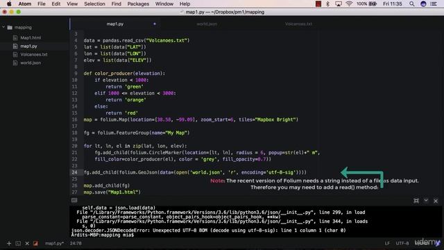 Learning Python | Real World Application| 116 Adding a GeoJson Polygon Layer смотреть онлайн