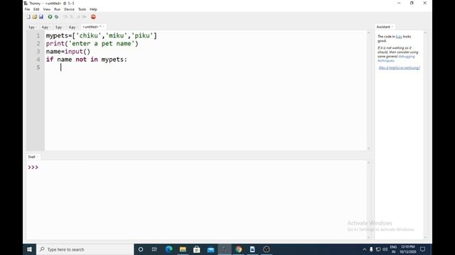 APPLICATION DEVELOPMENT USING PYTHON 23 | 18CS55 | MODULE-2 | The in and not in operators смотреть онлайн