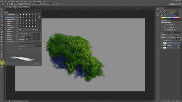 Photoshop Digital Painting Tutorial For 13+: How To Paint Basic Foliage (Tress,bushes Etc)