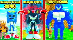 РАДУЖНЫЕ ДРУЗЬЯ СОНИК КАЧОК  ЭВОЛЮЦИЯ РОБЛОКС! НУБ И ПРО ВИДЕО ROBLOX