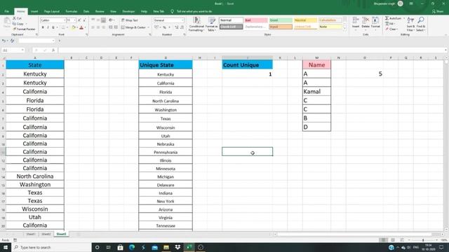 how to get unique values in excel using formula | How to Count Unique Values | Unique values excel смотреть онлайн