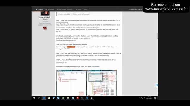 Débloquer le CoreVoltage(mV) dans MSI AfterBurner смотреть онлайн