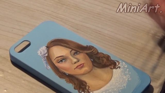 роспись чехла на телефон