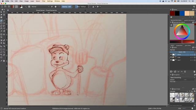 How I clean up my sketches in Krita смотреть онлайн