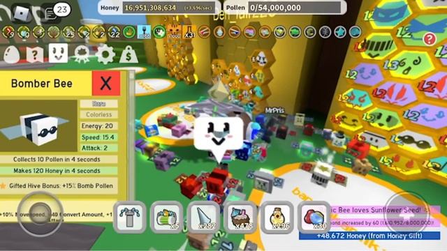 Обучение что едят пчёлы в симуляторе пчеловода (Bee swarm simulator) смотреть онлайн