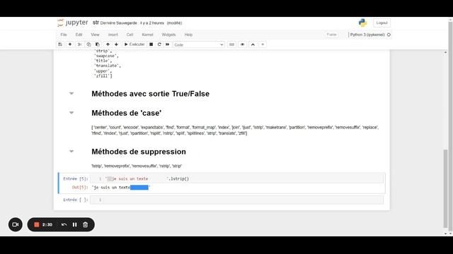 Les méthodes str() sous Python - Set 2 - 2/5 смотреть онлайн