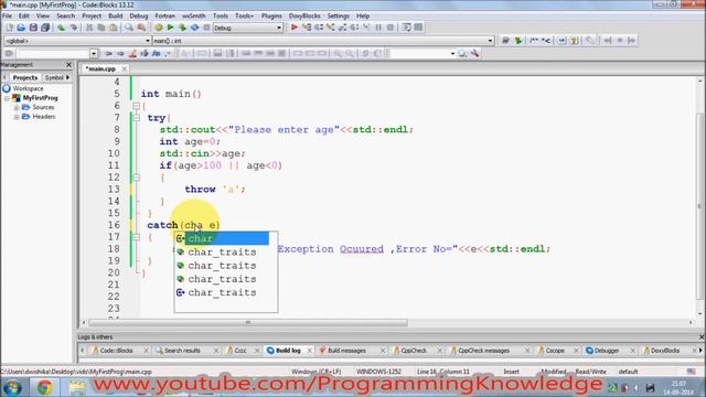 C++ Tutorial for Beginners 37 - C++ Exception Handling (Try Throw Catch) смотреть онлайн