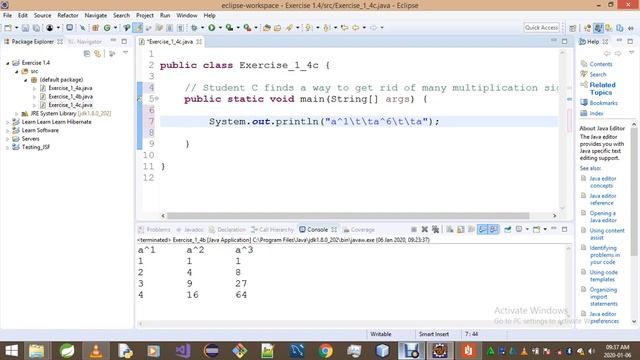 Introduction To Java Programming Exercise 1 4c смотреть онлайн