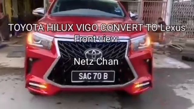 Toyota Hilux convert to Lexus front View bodykit смотреть онлайн