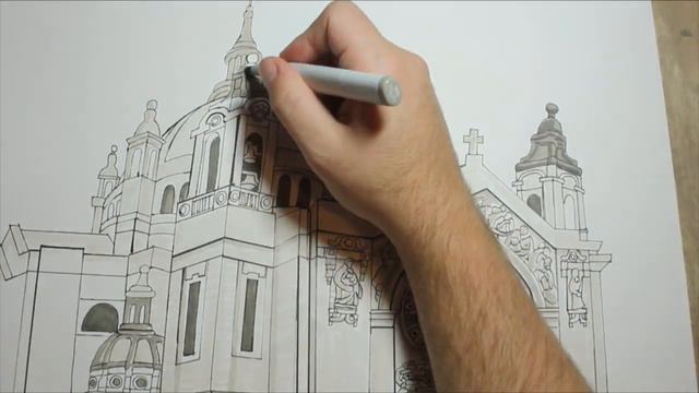 Drawing The Cathedral of St. Paul - St. Paul, MN [Bonus Art] смотреть онлайн