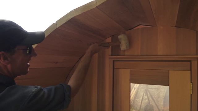 Panoramic View Cedar Barrel Sauna Assembly Video смотреть онлайн